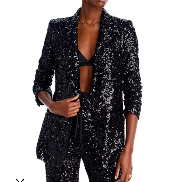 Aqua Sequin Blazer Jacket Exclusive - Picture 1 of 10
